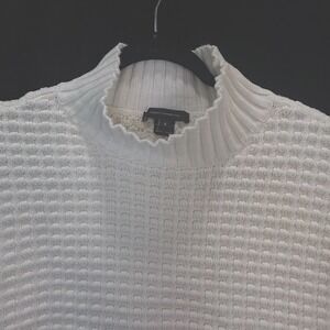 French Connection Women's S Chunky Seed Stitch Oversized Knit Sweater Cotton